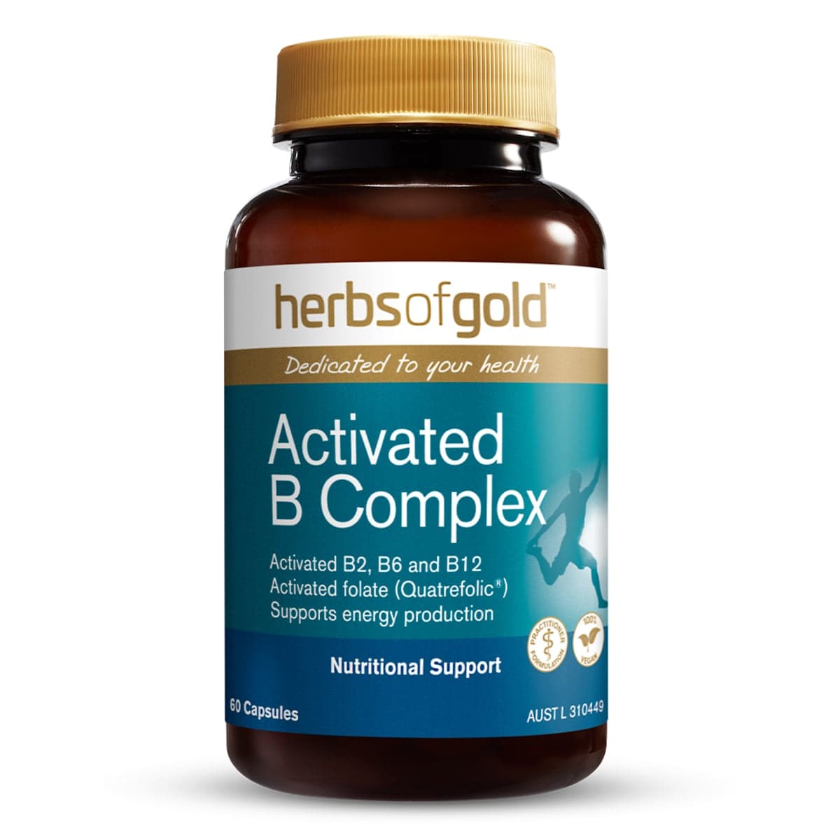 Herbs Of Gold Activated B Complex 60 Capsules