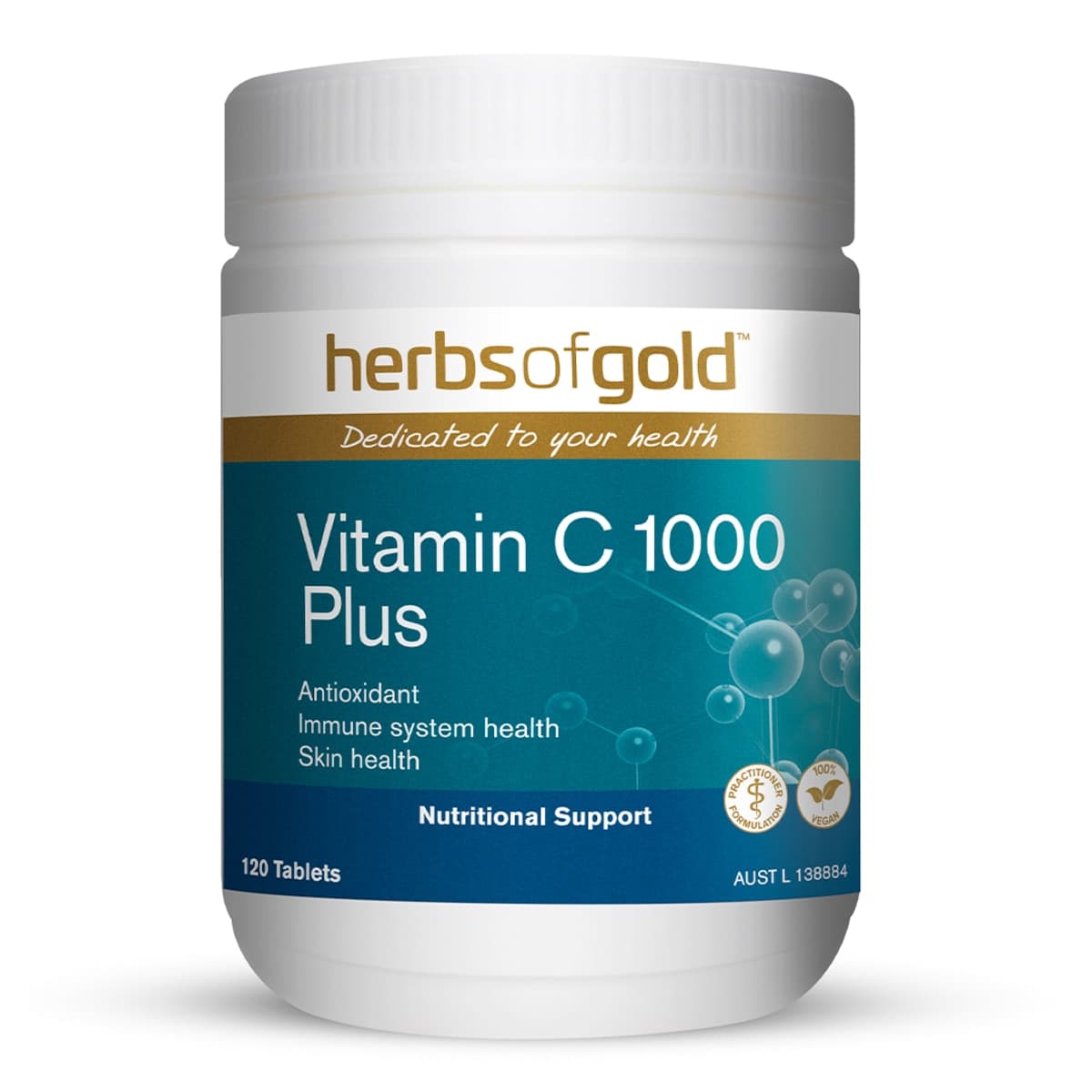 Herbs Of Gold Vitamin C 1000 Plus 120 Tablets