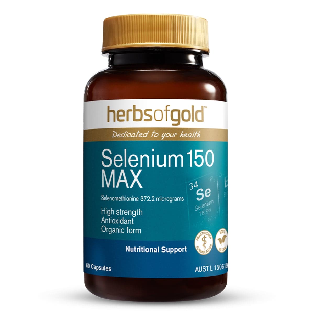 Herbs Of Gold Selenium 150 Max 60 Capsules