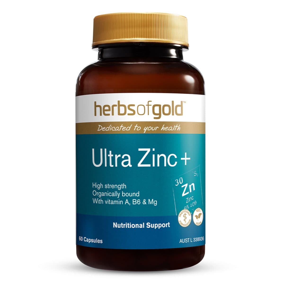 Herbs Of Gold Ultra Zinc+ 60 Capsules