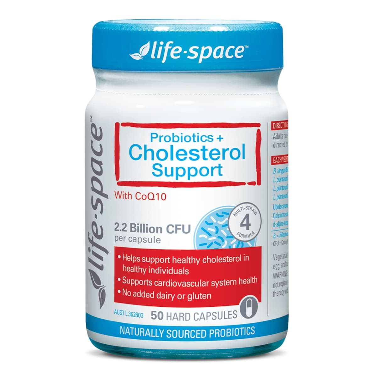 Life-Space Probiotic + Cholesterol Support 50 Capsules