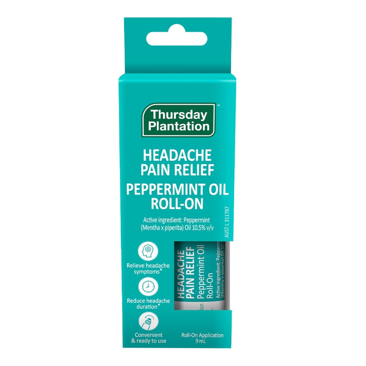 Thursday Plantation Headache Pain Relief Peppermint Roll-On 9Ml