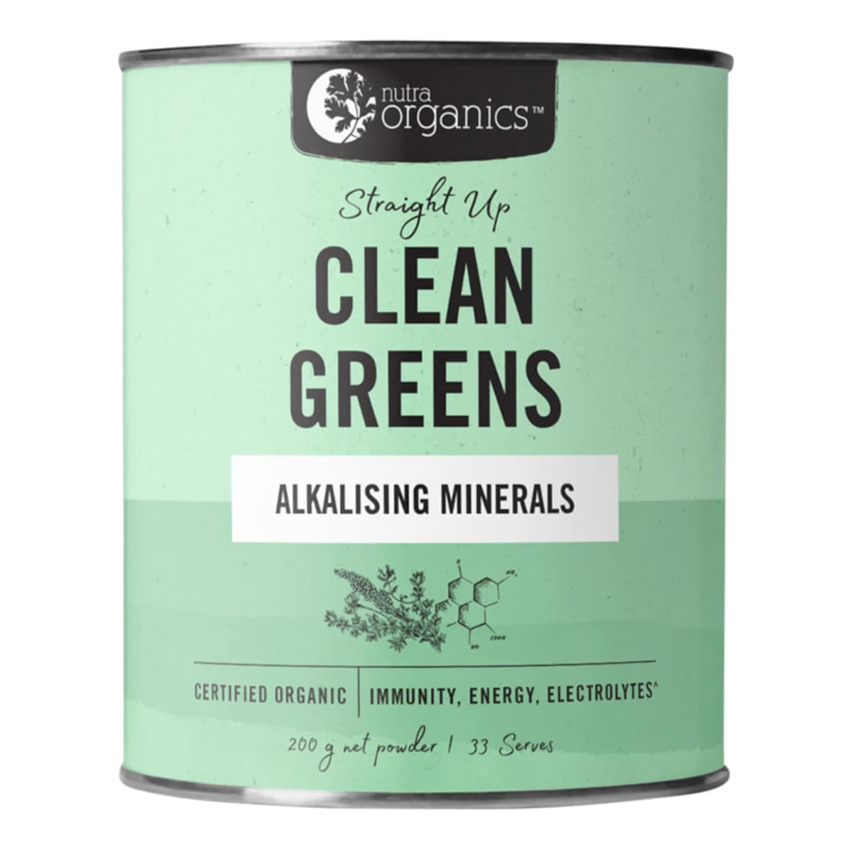 Nutra Organics Clean Greens Powder 200G