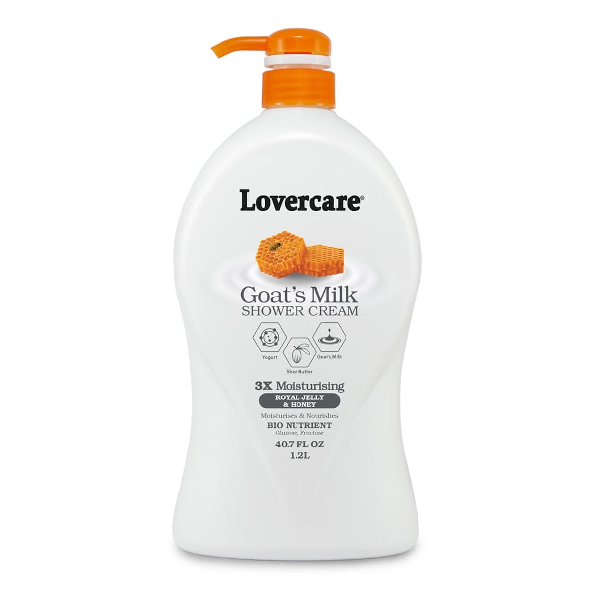 Lovers Care Goats Milk Shower Cream Royal Jelly & Honey 1.2 Litres