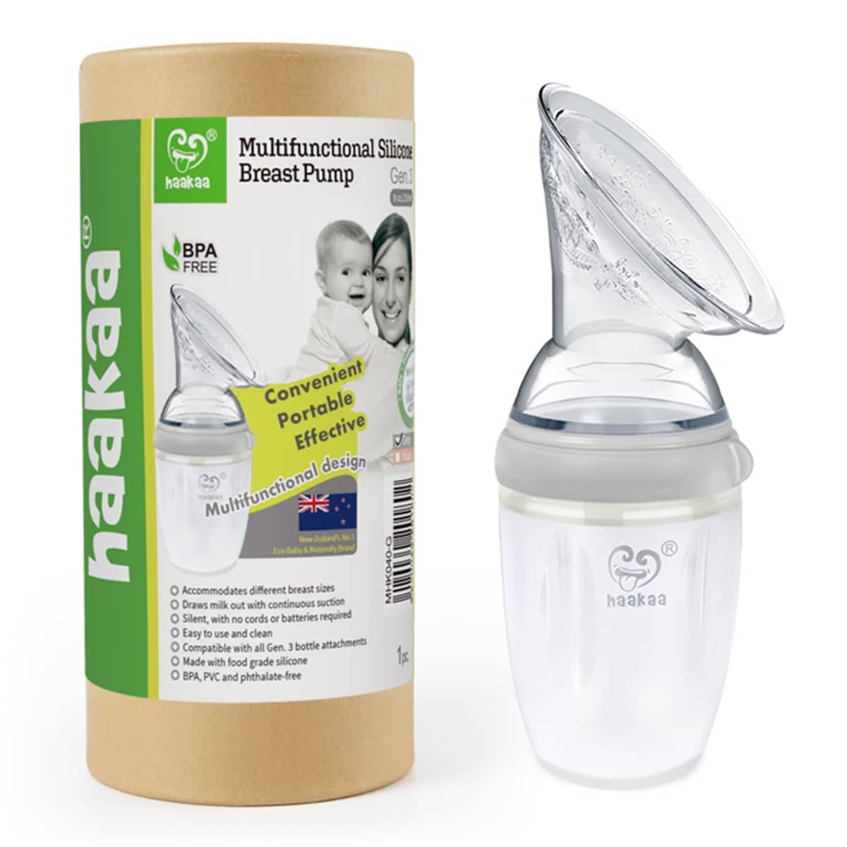 Thumbnail Haakaa Generation 3 Breast Pump Grey 250Ml (Cap Sold Separately)