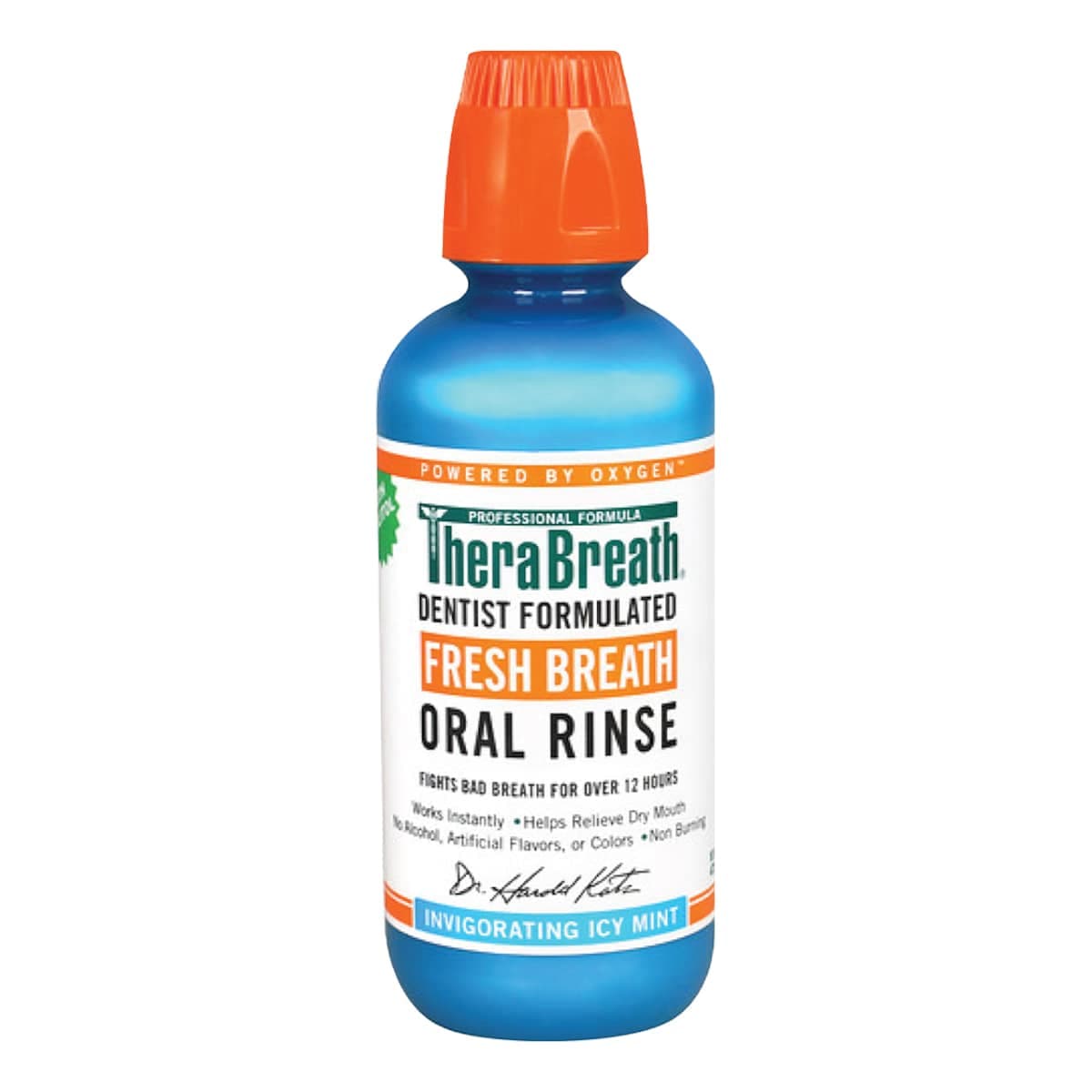 Therabreath Fresh Breath Oral Rinse Icy Mint 473Ml