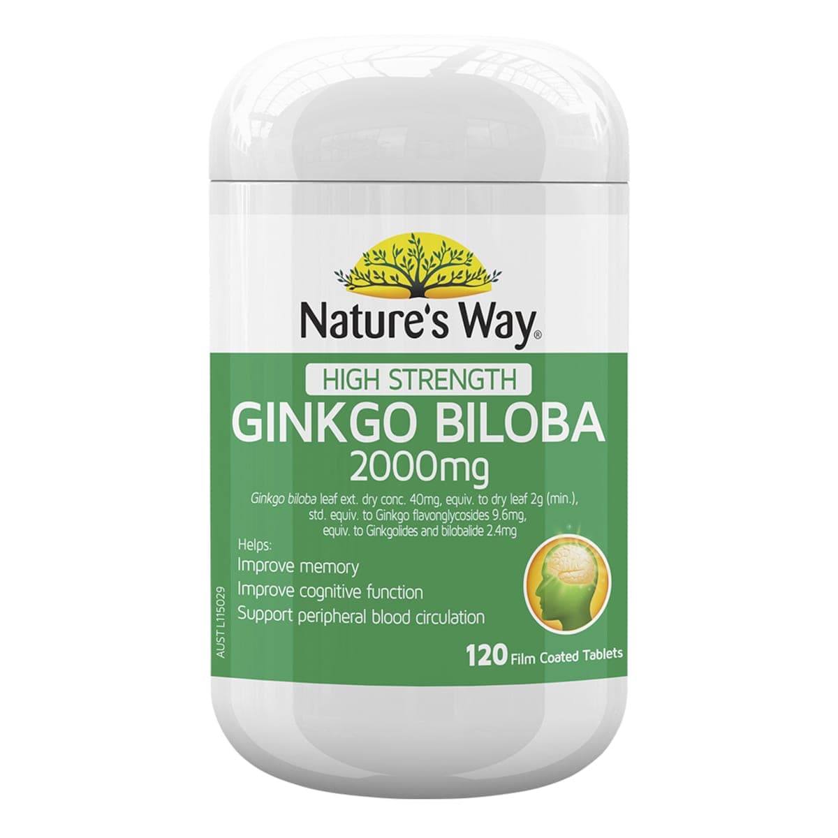 Thumbnail Natures Way High Strength Ginkgo Biloba 120 Tablets