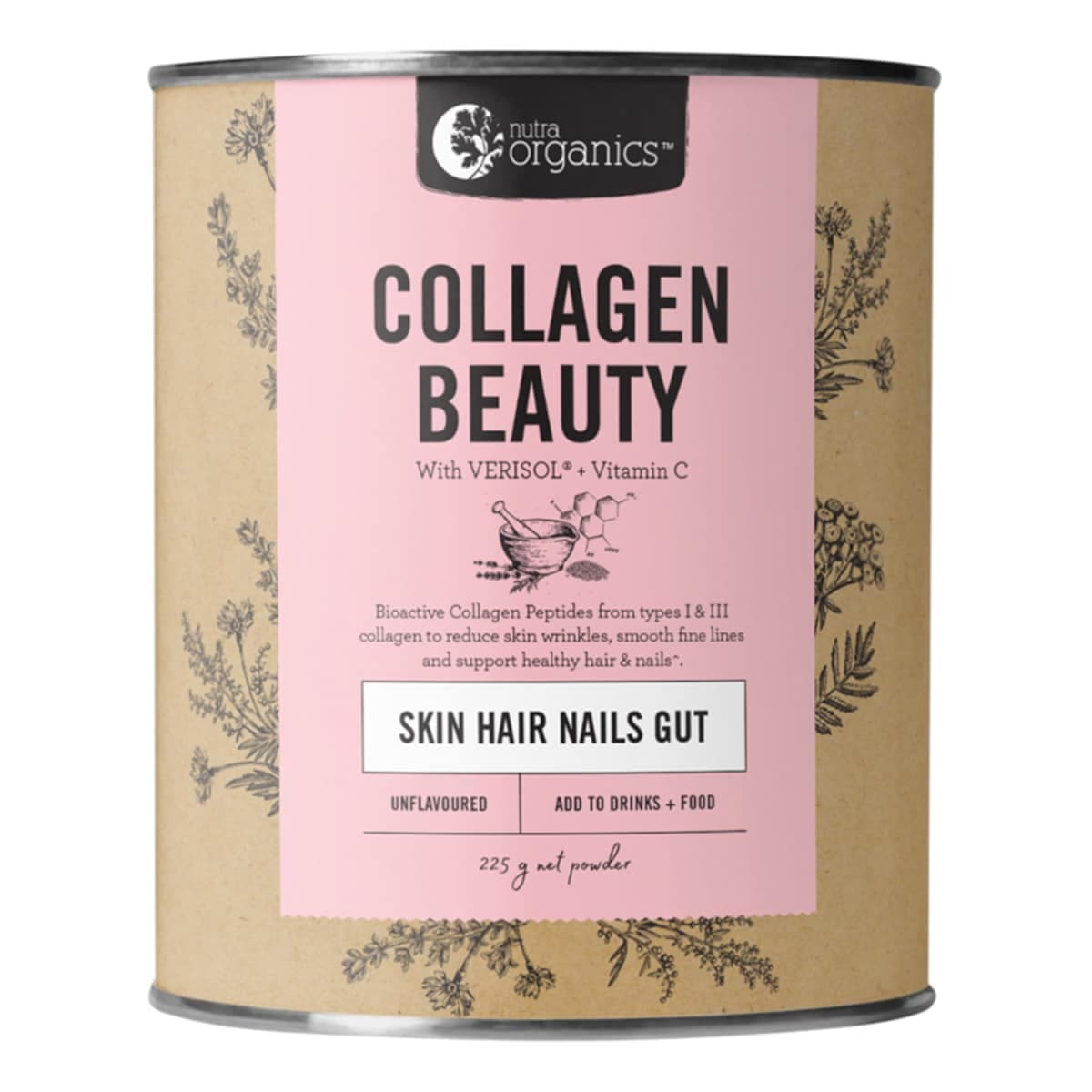 Thumbnail Nutra Organics Collagen Beauty Powder With Verisol Unflavoured 225G