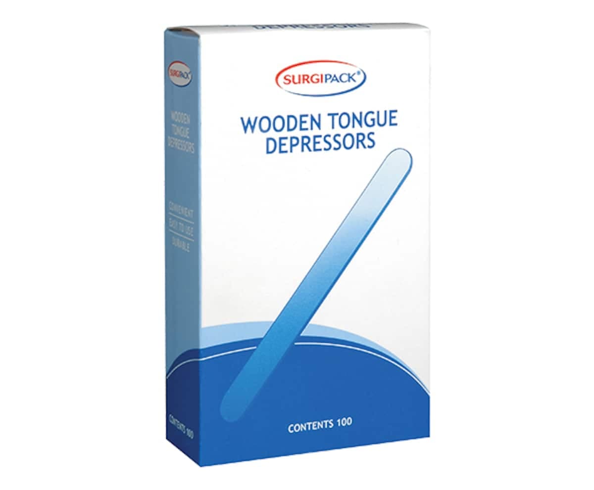 Surgipack Wooden Tongue Depressors 100 Pack