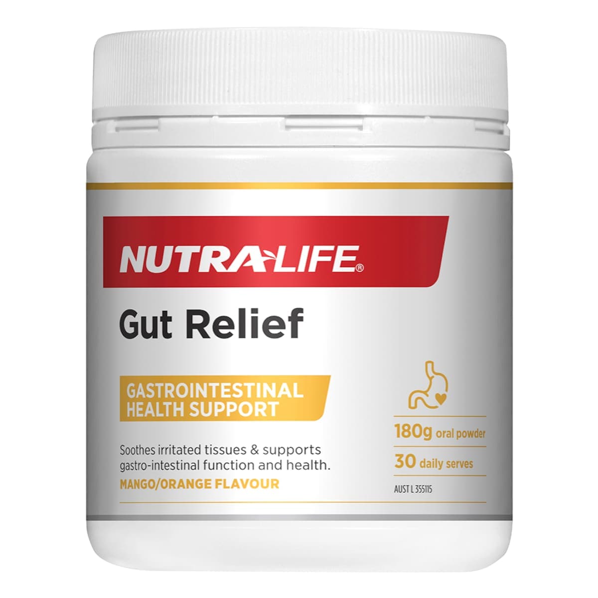 Nutra-Life Gut Relief Mango/Orange 180G