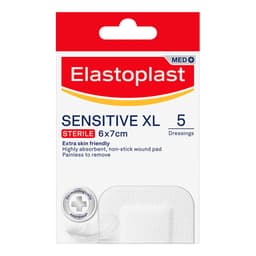 Elastoplast Sensitive Sterile Dressings Xl 6Cm X 7Cm 5 Pack