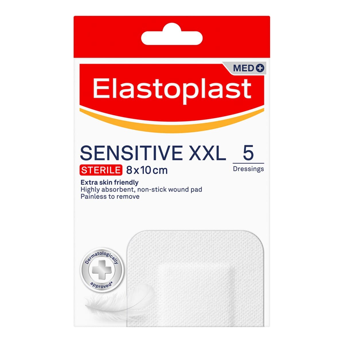 Thumbnail Elastoplast Sensitive Sterile Dressing Xxl 8Cm X 10Cm 5 Pack