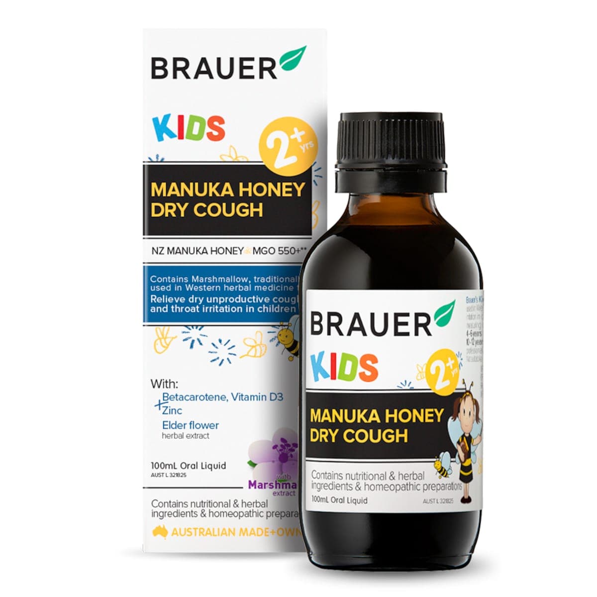 Brauer Kids Manuka Honey Dry Cough 100Ml