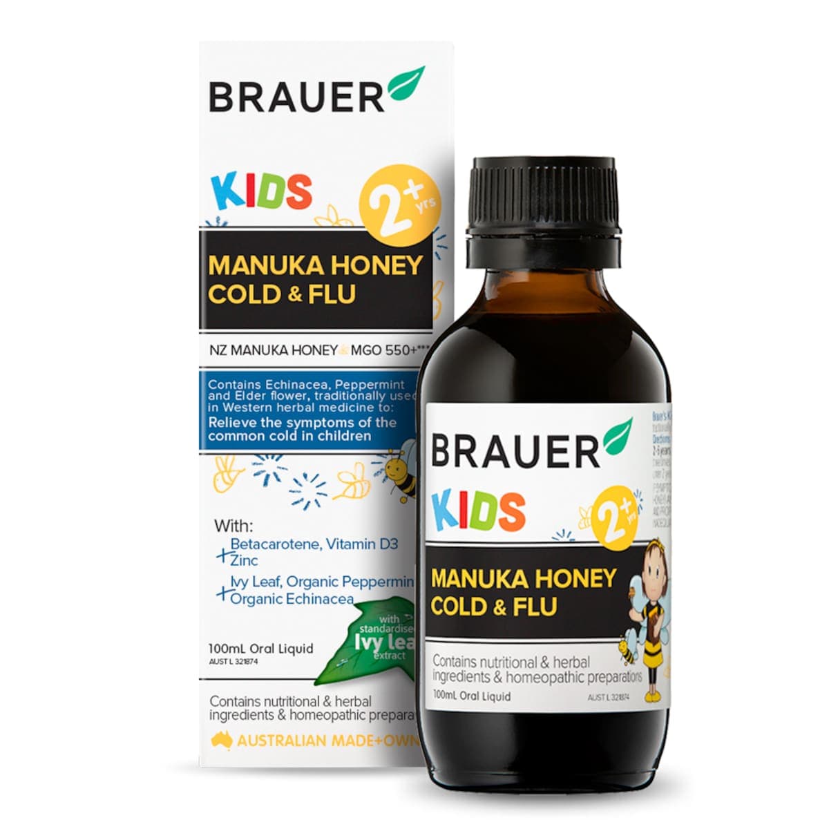 Brauer Kids Manuka Honey Cold & Flu 100Ml