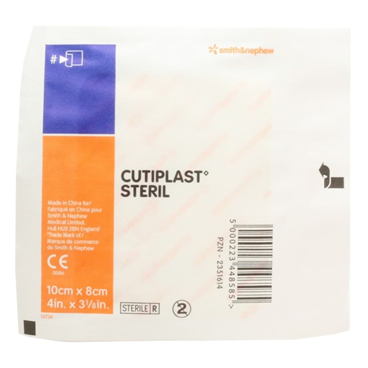 Cutiplast Adhesive Fabric Dressing 8Cm X 10Cm Single By Smith & Nephew