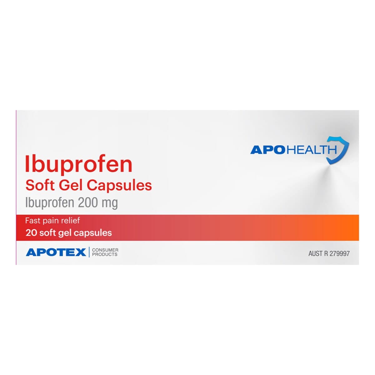 Apohealth Ibuprofen 200Mg 20 Soft Gel Capsules