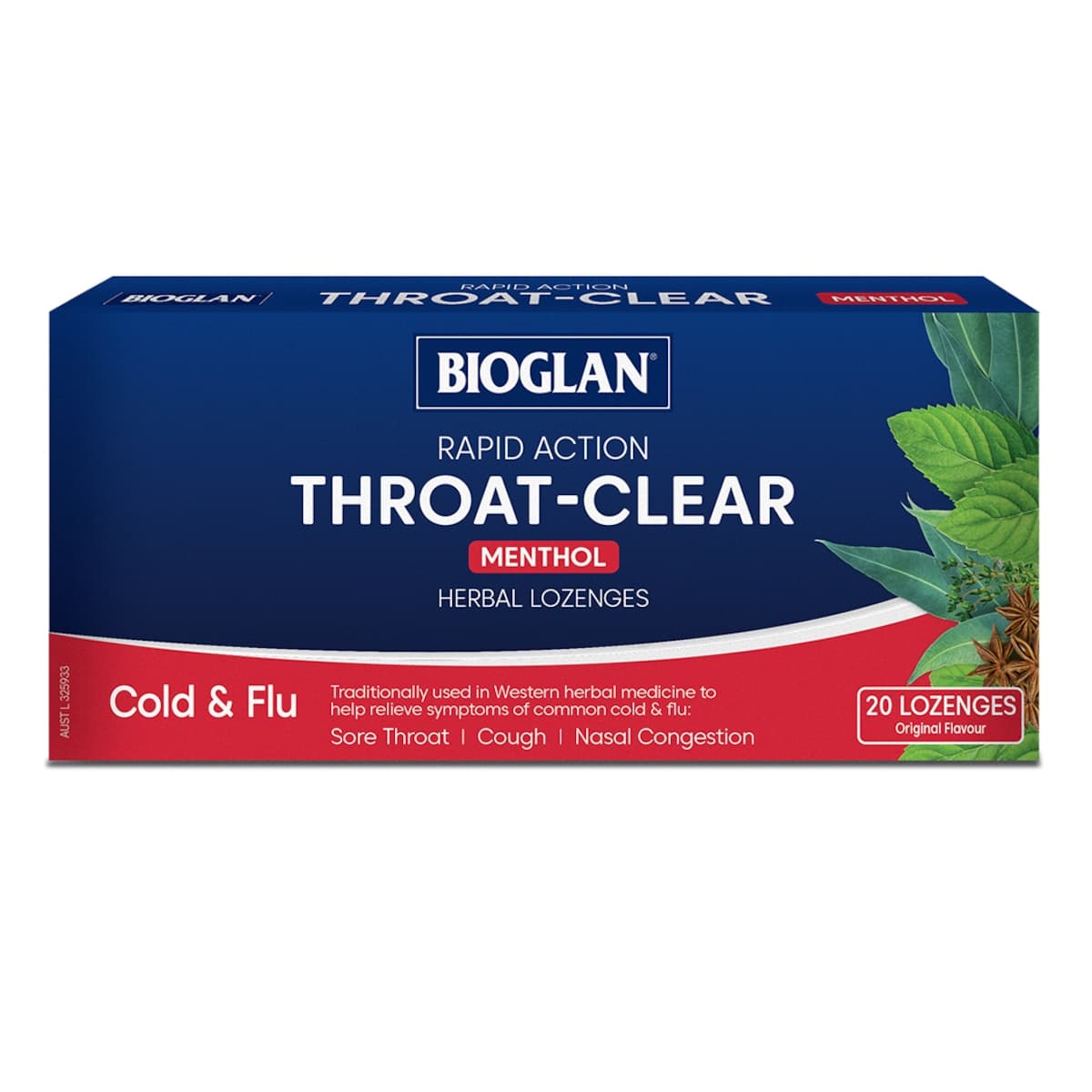 Thumbnail Bioglan Throat-Clear Menthol Flavour 20 Lozenges