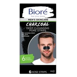 Biore Mens Charcoal Deep Cleansing Pore Strips 6 Pack