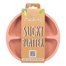 Little Mashies Silicone Sucky Platter Plate Blush Pink