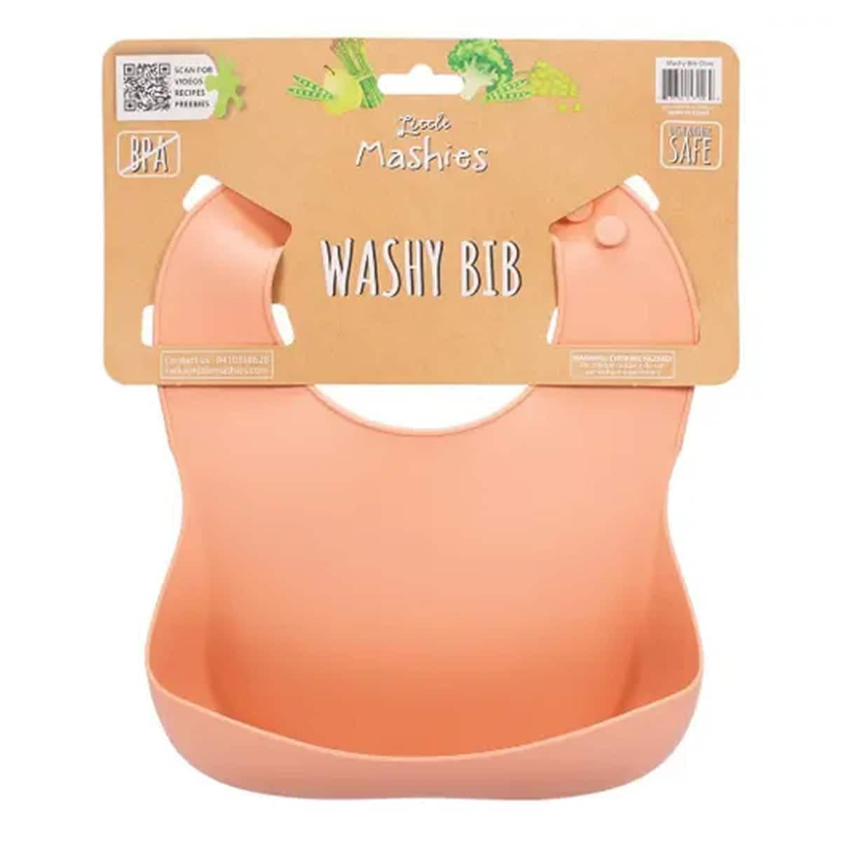 Little Mashies Silicone Washy Bib Blush Pink