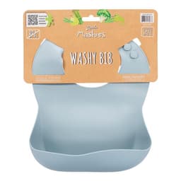 Little Mashies Silicone Washy Bib Dusty Blue