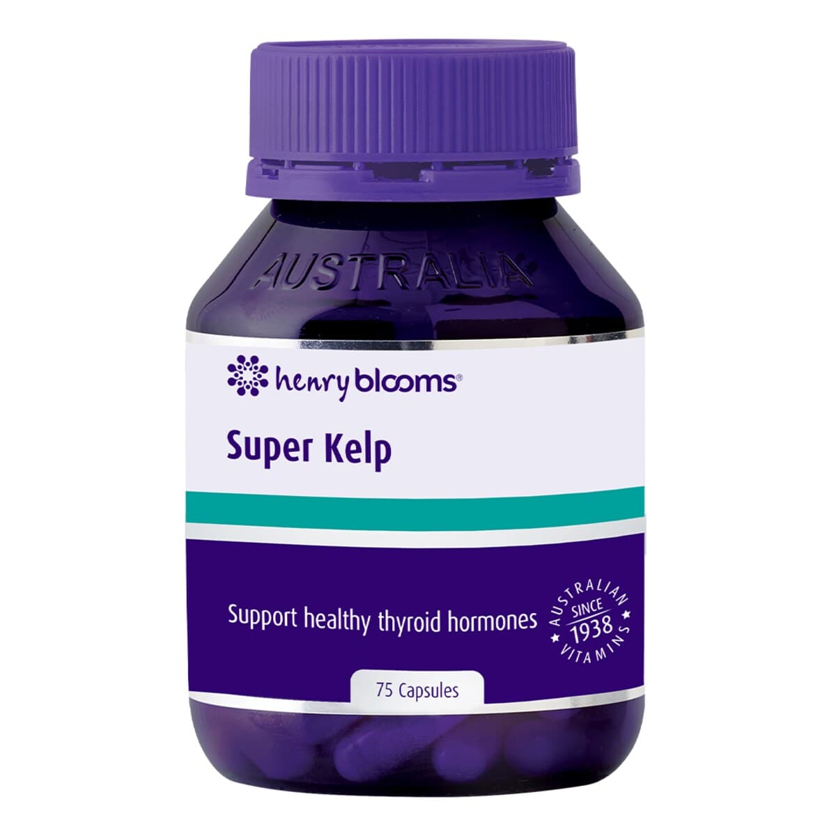 Henry Blooms Super Kelp 75 Vegetarian Capsules