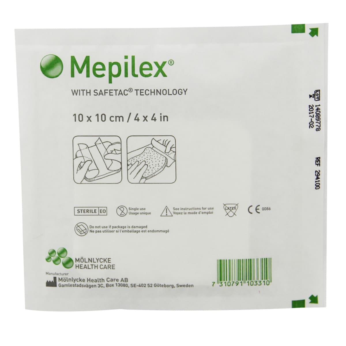 Thumbnail Mepilex Foam Wound Dressing 294100 10Cm X 10Cm Single