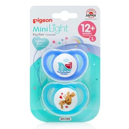 Pigeon Mini Light Pacifier Large (12+ Months) Twin Pack (Colours Selected At Random)