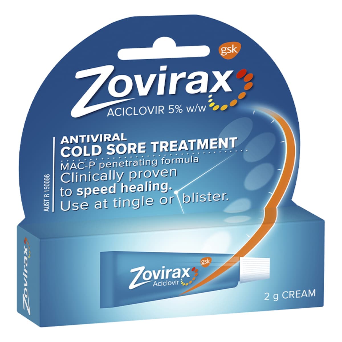 Zovirax Anti-Viral Cold Sore Cream Tube 2G