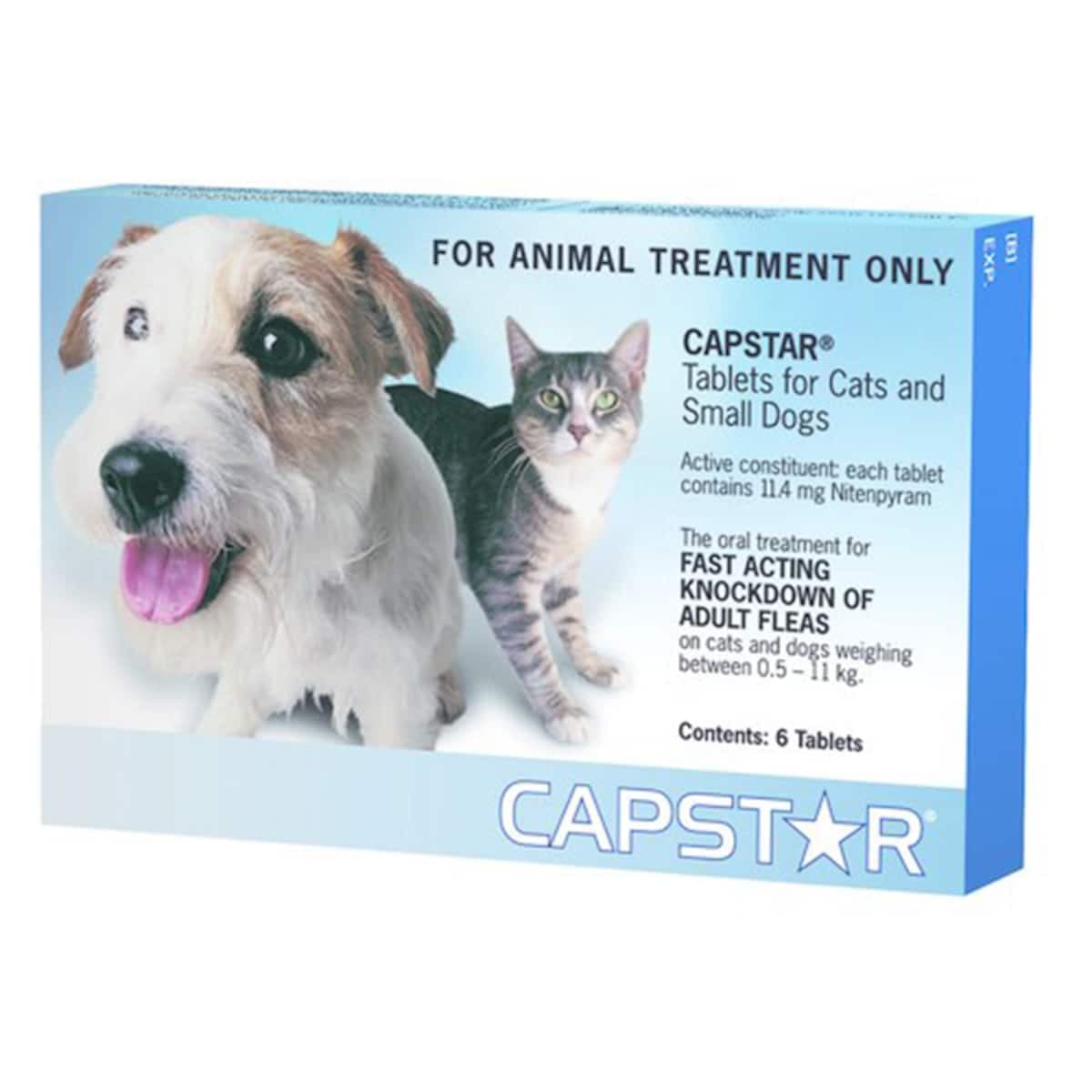 Capstar Cats & Small Dogs Up To 11Kg 6 Tablets