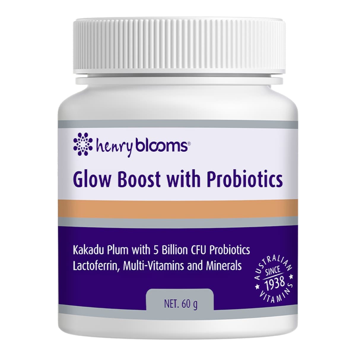 Henry Blooms Glow Boost With Probiotics Powder 60G