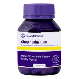 Henry Blooms Ginger Calm 1000Mg 60 Capsules