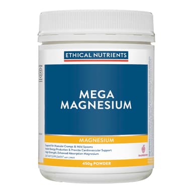 Ethical Nutrients Mega Magnesium Raspberry 450G Powder