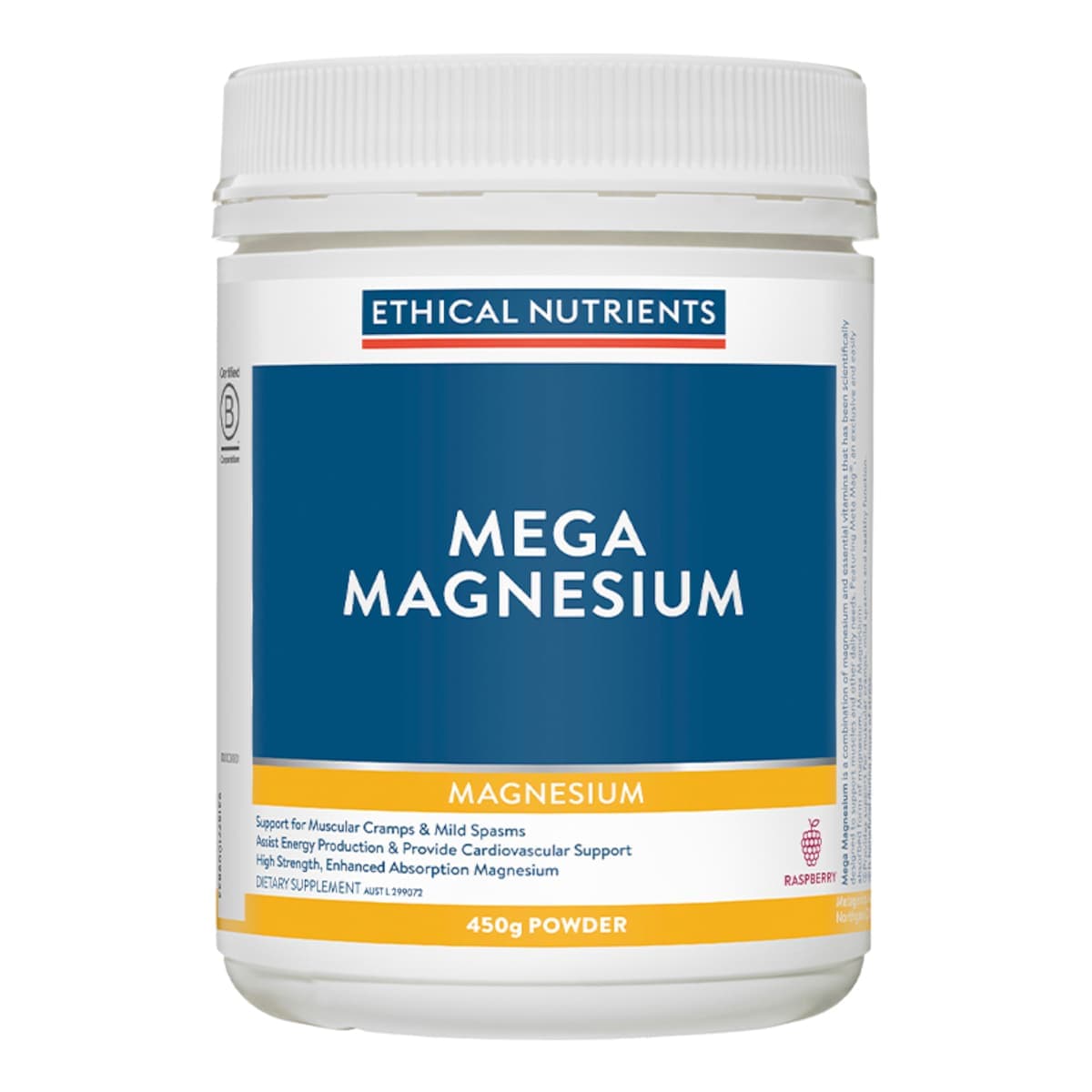 Ethical Nutrients Mega Magnesium Raspberry 450G Powder