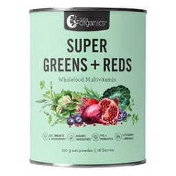 Nutra Organics Super Greens + Reds Powder 150G