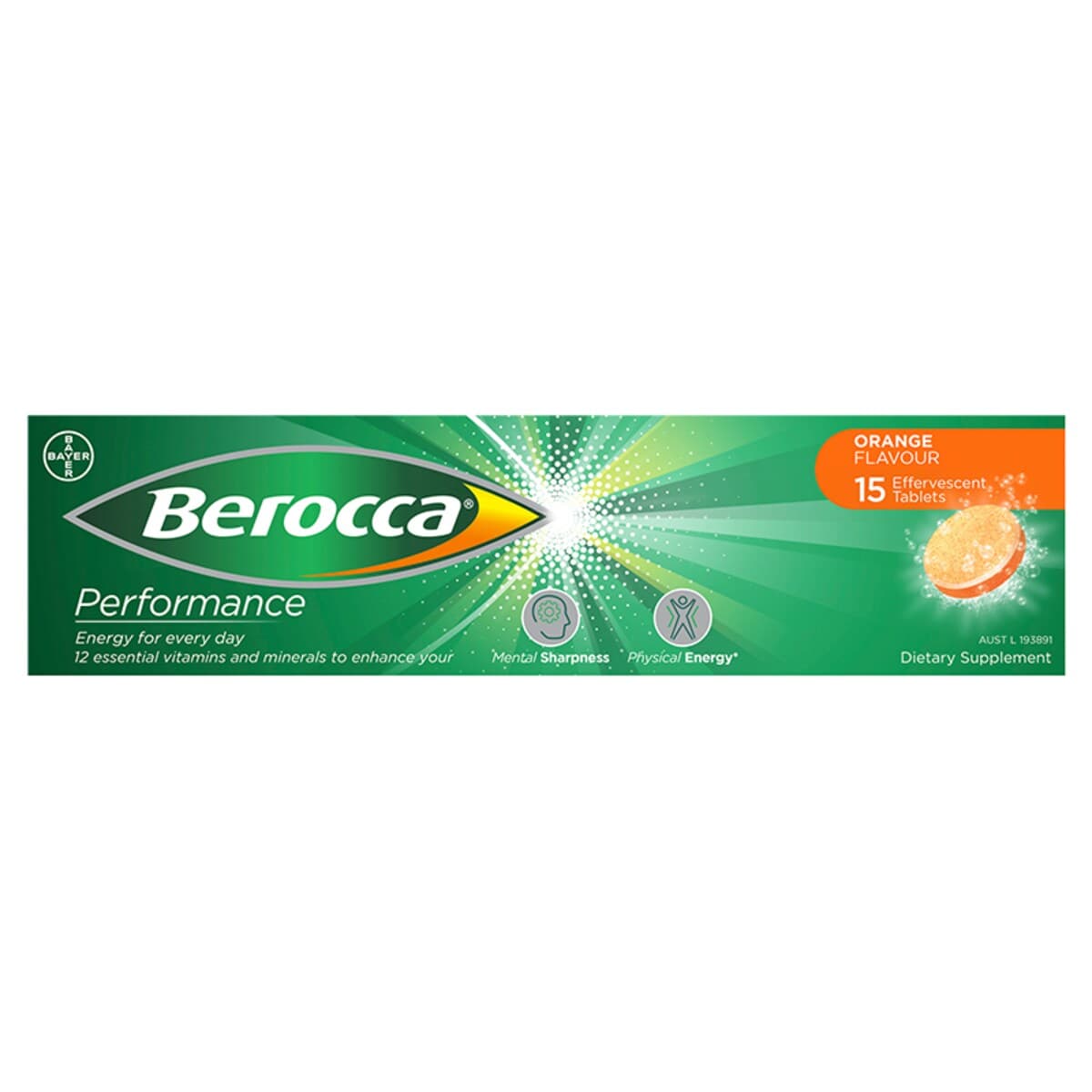 Berocca Performance Orange 15 Effervescent Tablets