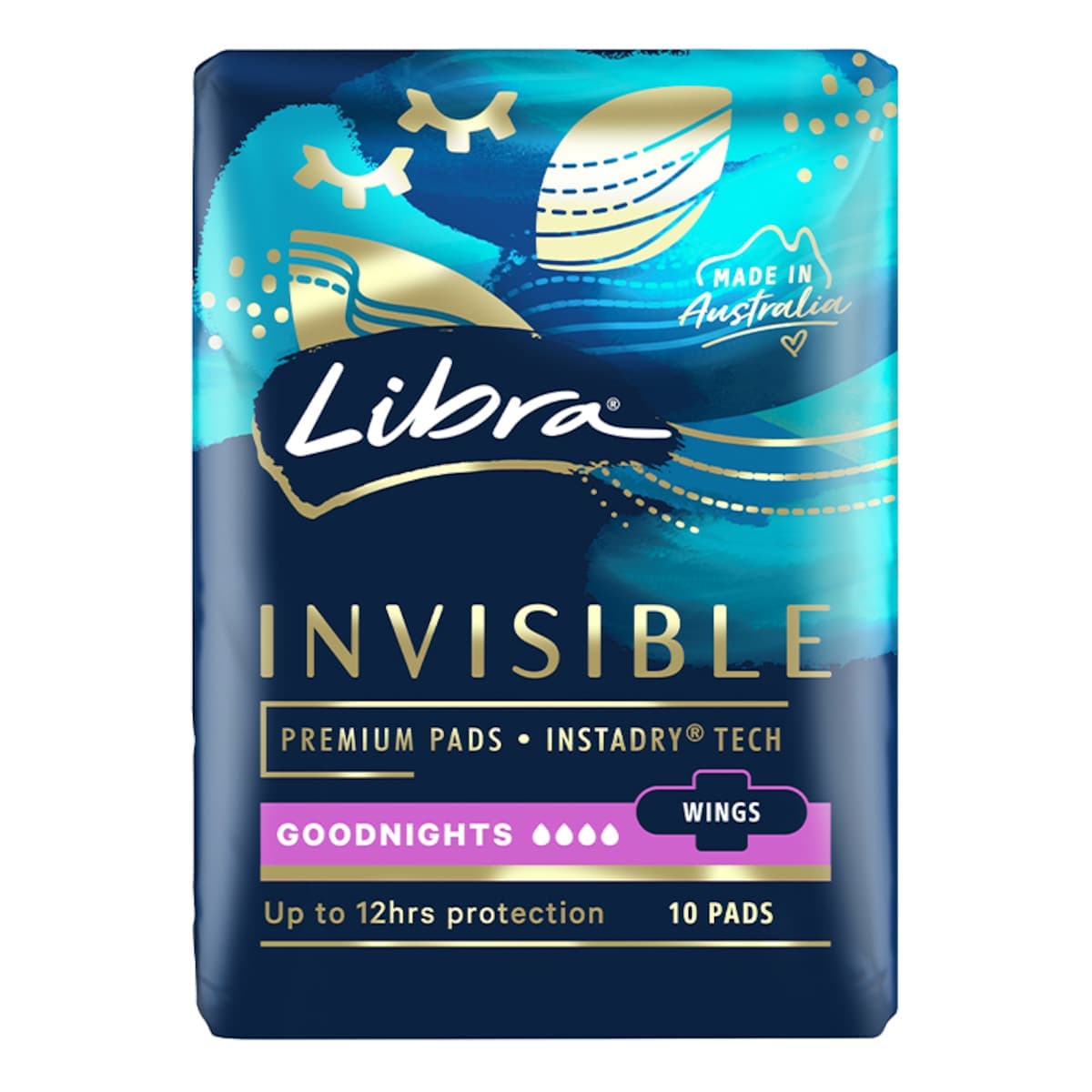 Thumbnail Libra Invisible Extra Long Pads With Wings 10 Pack