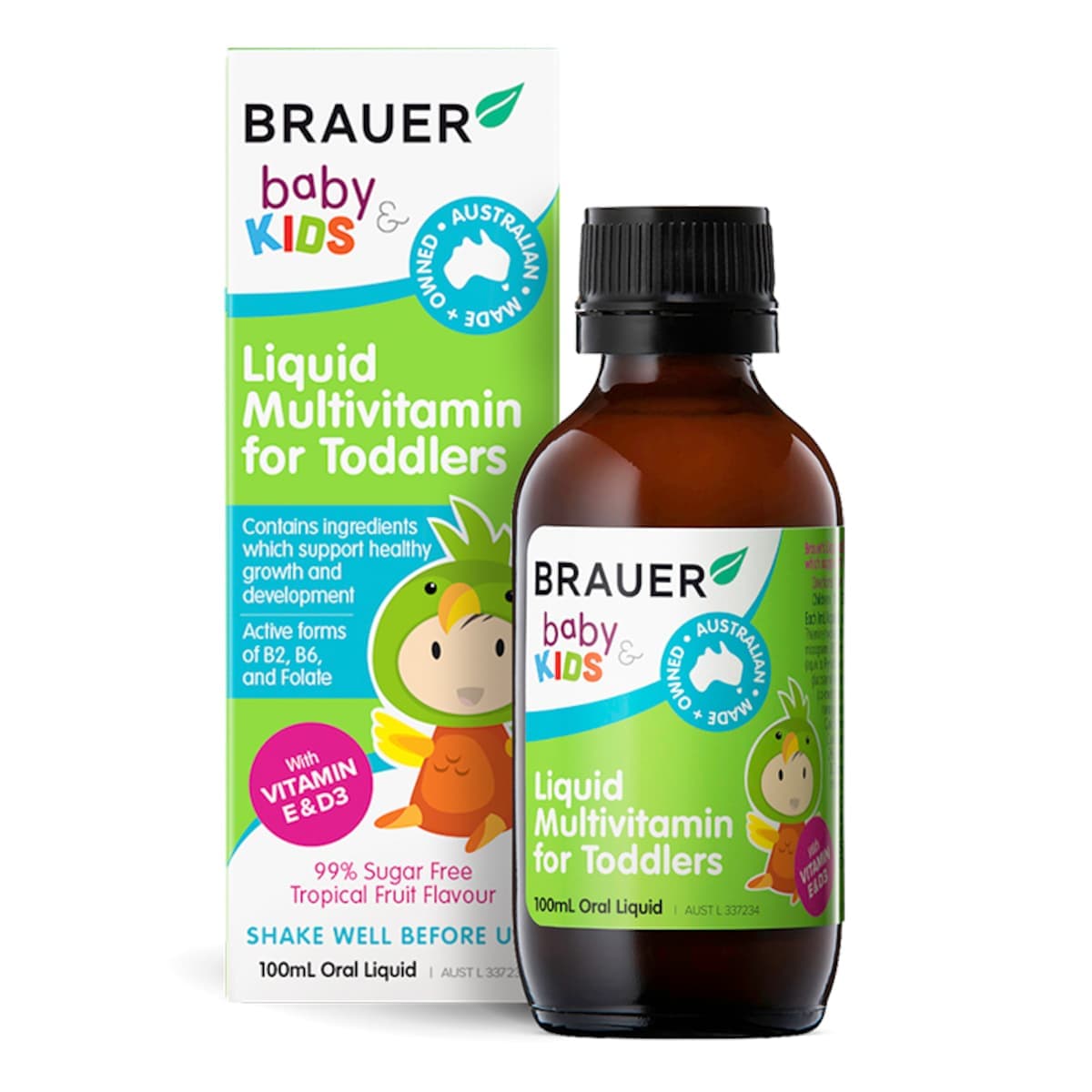 Brauer Baby & Kids Liquid Multivitamin For Toddlers 100Ml