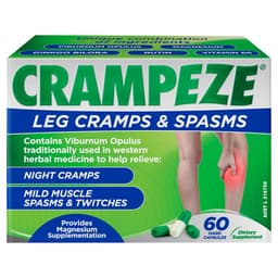 Crampeze Night Cramps For Leg Cramps & Spasms 60 Hard Capsules