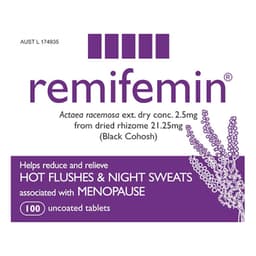 Remifemin Menopause Symptom Relief 100 Tablets