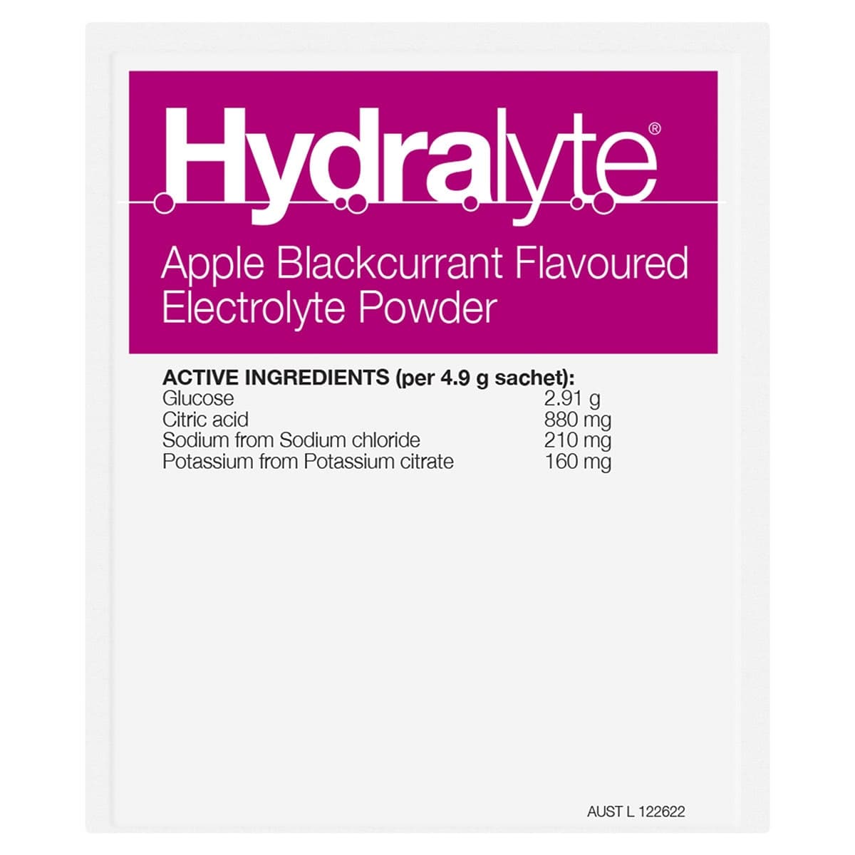 Thumbnail Hydralyte Electrolyte Powder Apple Blackcurrant 10 Sachets