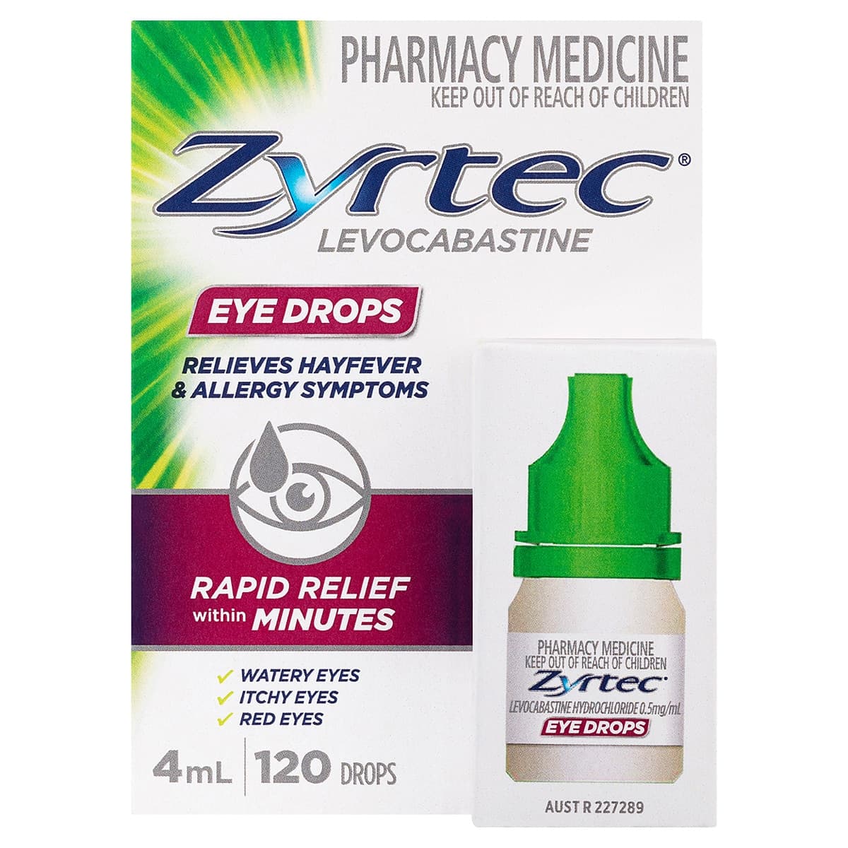 Zyrtec Antihistamine Eye Drops Rapid Relief 4ml