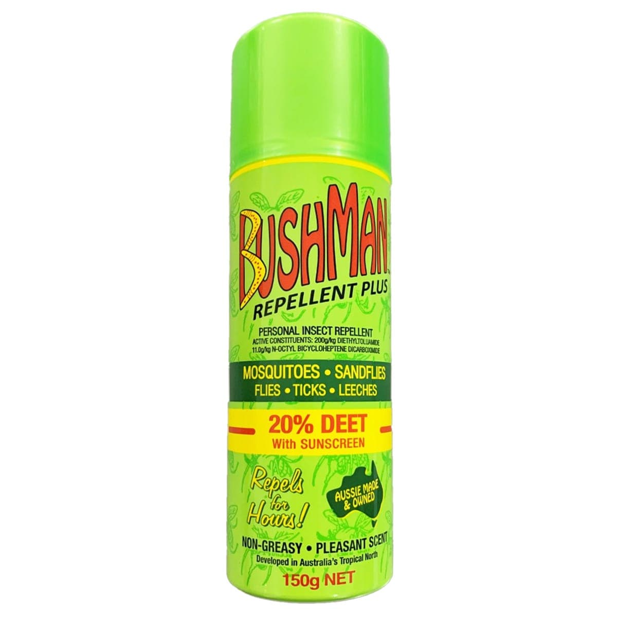 Bushman Plus 20% Deet Insect Repellent With Sunscreen Spray 150G