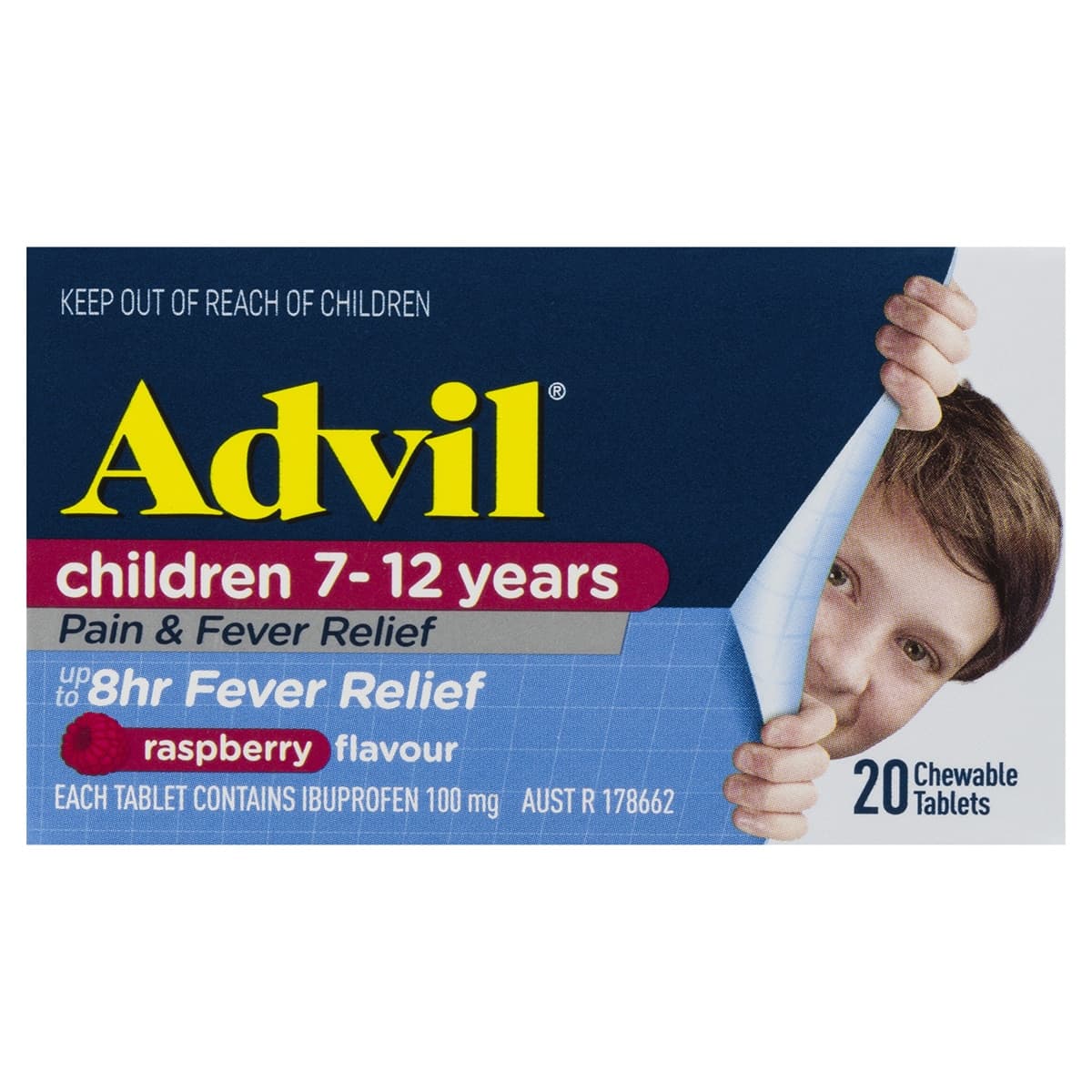 Advil Children 7 - 12 Years Pain & Fever Relief 20 Chewable Tablets