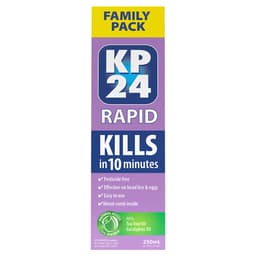 Kp24 Rapid 10 Minute Head Lice Solution 250Ml With Comb