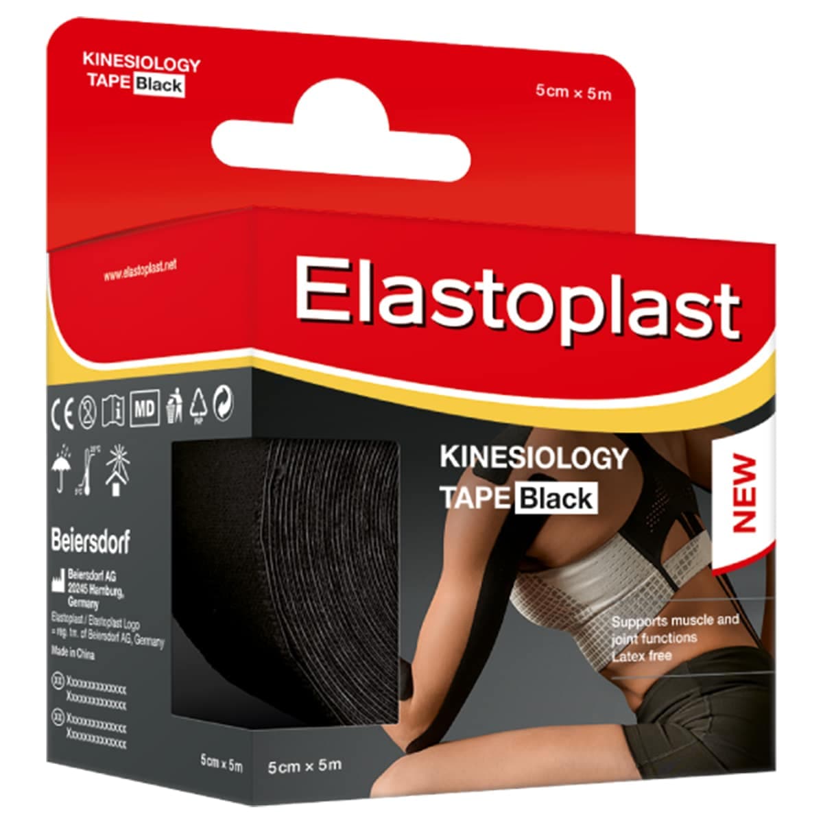 Elastoplast Kinesiology Tape Black 5Cm X 5M Roll