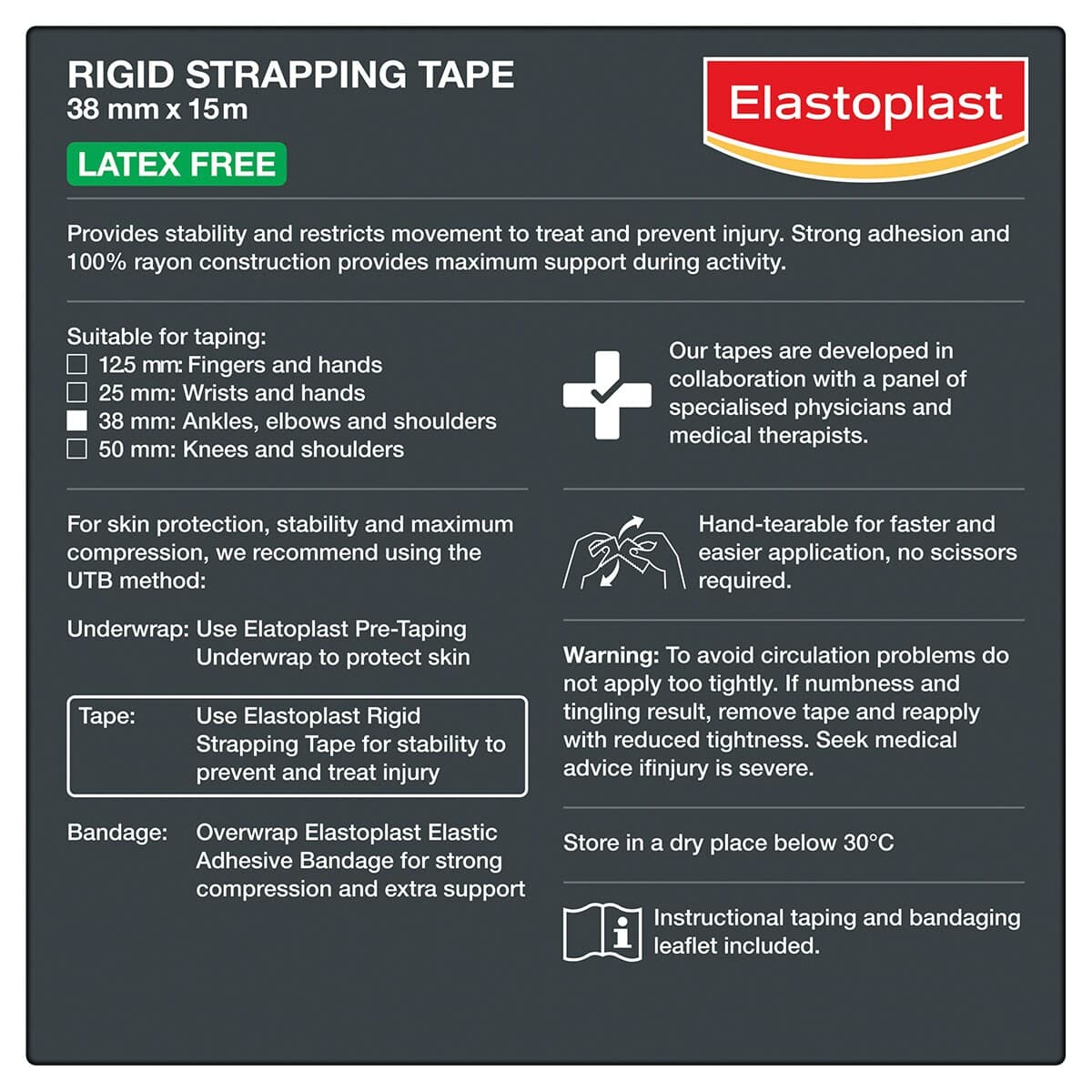 Thumbnail Elastoplast Rigid Strapping Tape 38Mm X 15M Roll Value Pack