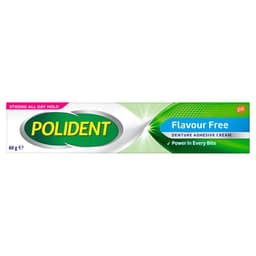 Polident Denture Adhesive Cream Flavour Free 60G