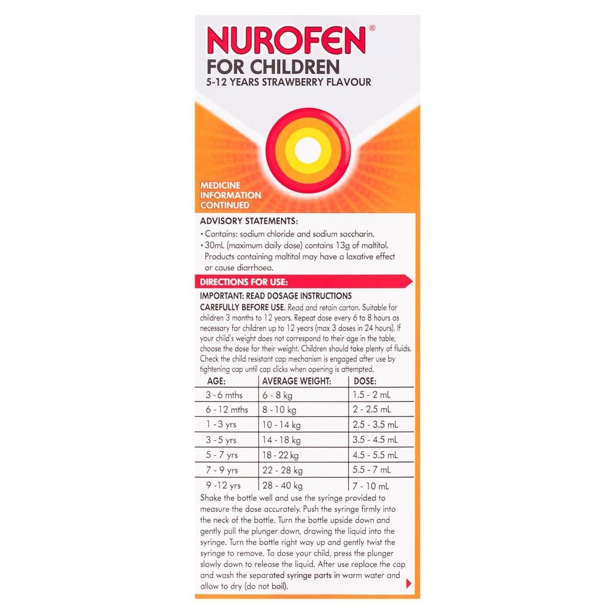 Thumbnail Nurofen for Children 5 - 12 Years Pain & Fever Relief Strawberry 200ml