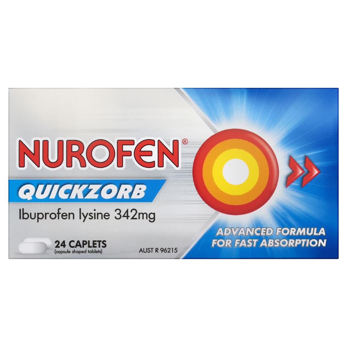 Thumbnail Nurofen Quickzorb Fast Absorption Pain Relief 24 Caplets